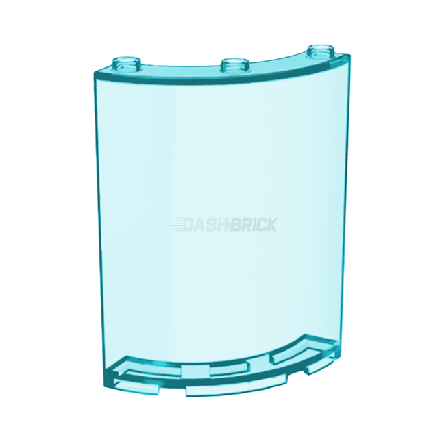 LEGO Wall/Panel Cylinder Quarter 4 x 4 x 6 - Trans-Light Blue (Large Window) [30562]