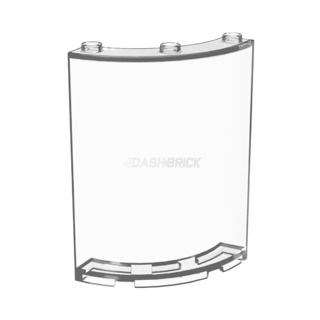 LEGO Wall/Panel Cylinder Quarter 4 x 4 x 6 - Trans-Clear (Large Window) [30562]