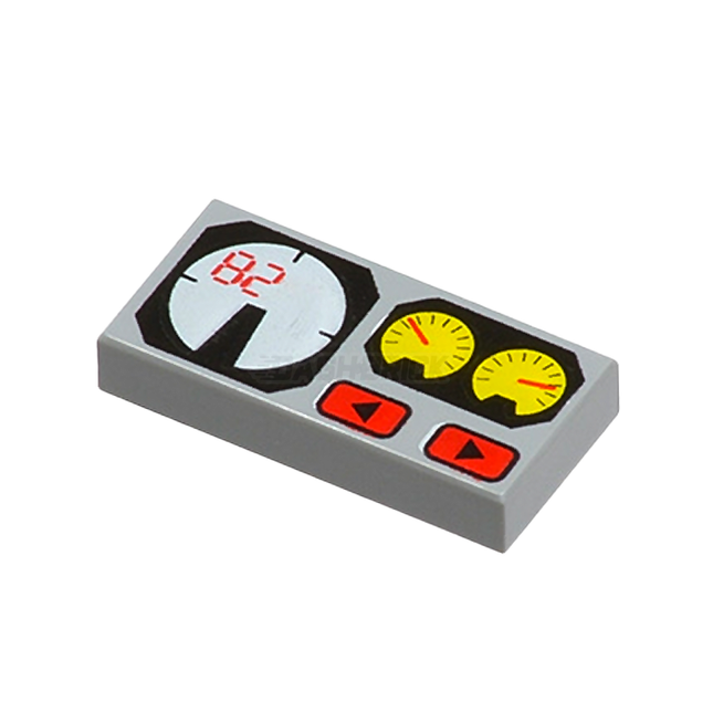 LEGO Minifigure Accessory - Tile, Control Board, Gauges, Dials, Buttons [3069bpx19]