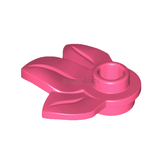 LEGO Plant Plate, Round 1 x 1 with 3 Leaves, Coral [32607] 6375789