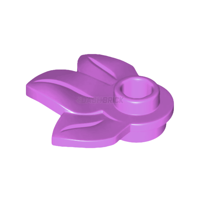 LEGO Plant Plate, Round 1 x 1 with 3 Leaves, Medium Lavender [32607]