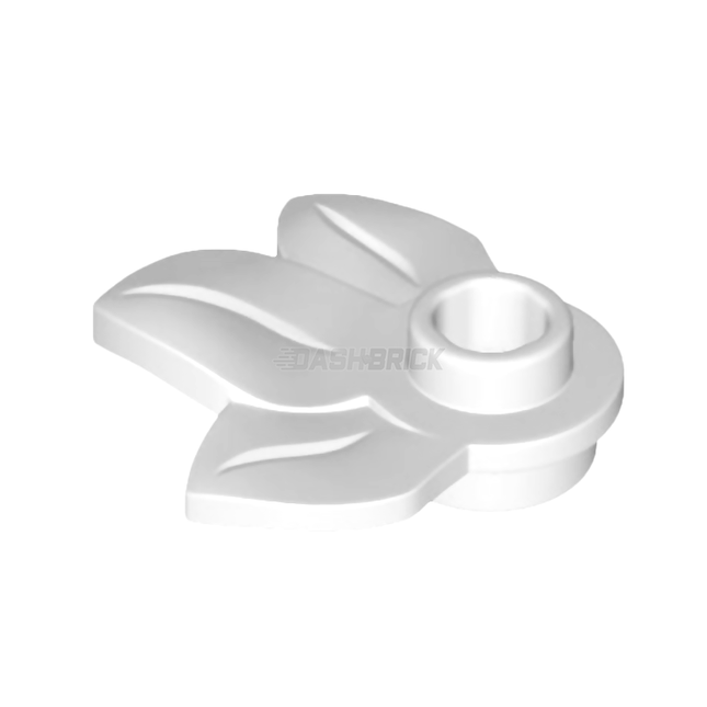 LEGO Plant Plate, Round 1 x 1 with 3 Leaves, White [32607]