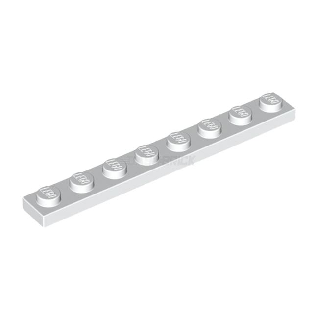 LEGO Plate, 1 x 8, White [3460]