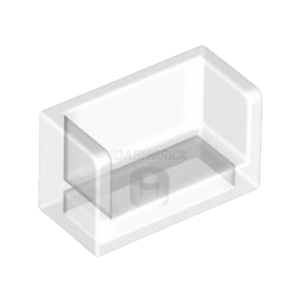 LEGO Panel 1 x 2 x 1, Rounded Corners and 2 Sides, Trans-Clear [23969] 6507956