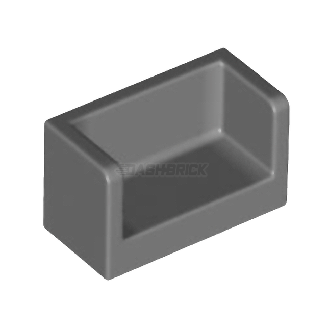 LEGO Panel 1 x 2 x 1, Rounded Corners and 2 Sides, Dark Grey [23969] 6275131