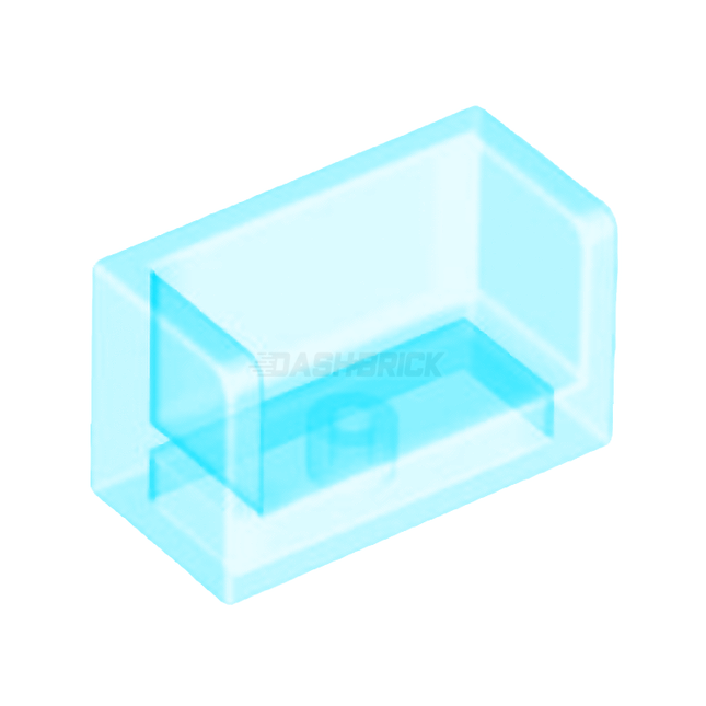 LEGO Panel 1 x 2 x 1, Rounded Corners and 2 Sides, Trans-Light Blue [23969]