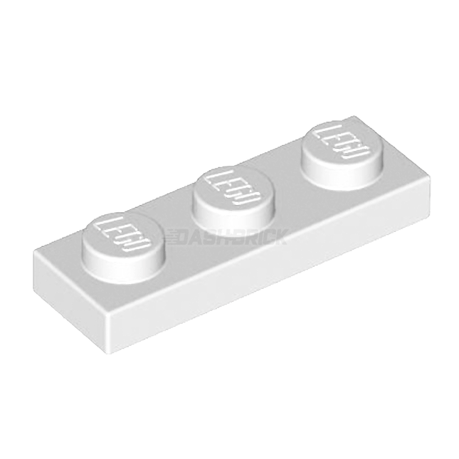 LEGO Plate, 1 x 3, White [3623] 362301