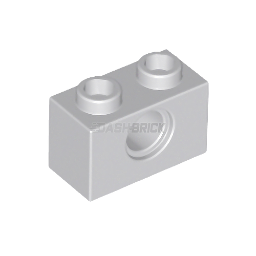 LEGO Technic, Brick 1 x 2 with Hole, Light Grey [3700] 4211440