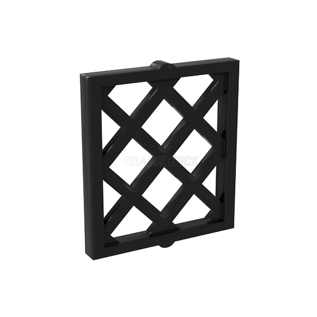 LEGO Window Pane (Window Insert) 1 x 2 x 2 Lattice Diamond, Black [38320] 6477141