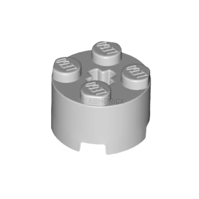 LEGO Brick, Round 2 x 2 with Axle Hole, Light Grey [3941] 4211526