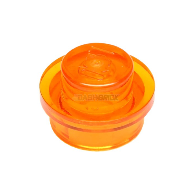LEGO Round Plate, 1 x 1, Trans-Orange [4073]