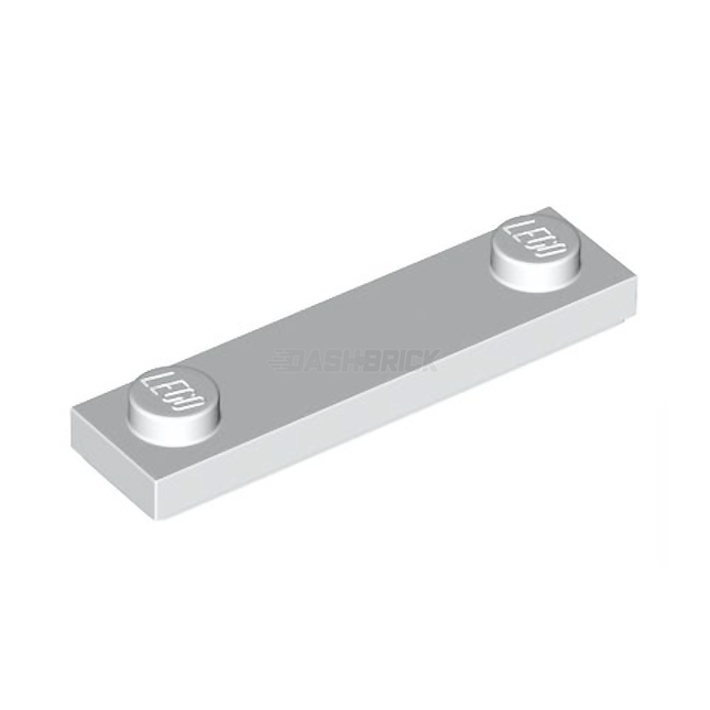 LEGO Plate, Modified 1 x 4, 2 Studs, White [92593]