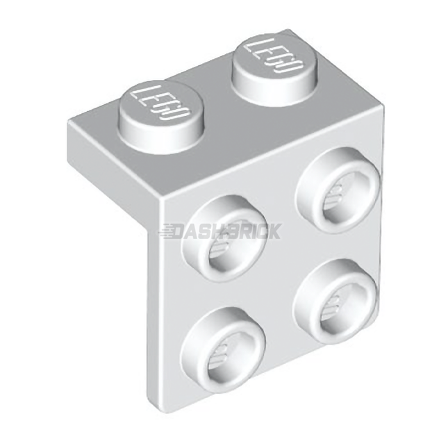 LEGO Bracket 1 x 2 - 2 x 2, Down Angle Support, White [44728] 6117940