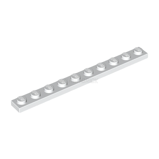 LEGO Plate 1 x 10, White [4477] 447701