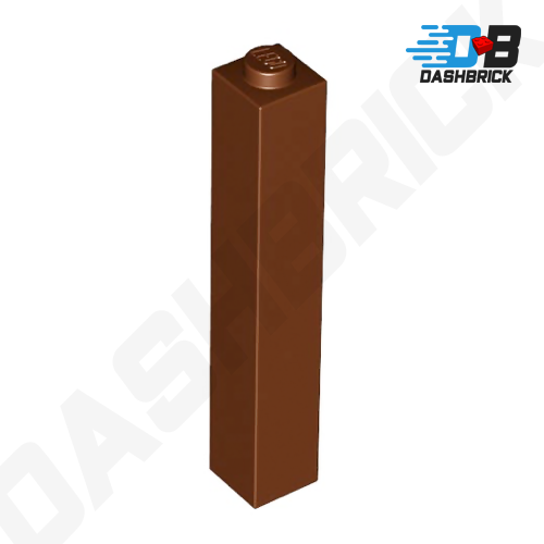 LEGO Brick 1 x 1 x 5, Solid Stud, Reddish Brown [2453b] 4226966
