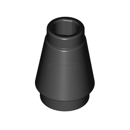 LEGO Cone 1 x 1 with Top Groove, Black [4589b] 4529236