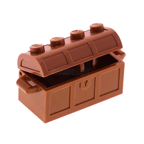 LEGO Minifigure Accessory - Treasure Chest, Reddish Brown [90398]