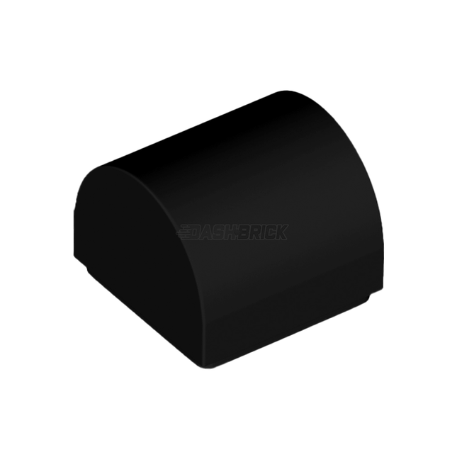 LEGO Slope, Curved 1 x 1 x 2/3 Double, Black [49307]