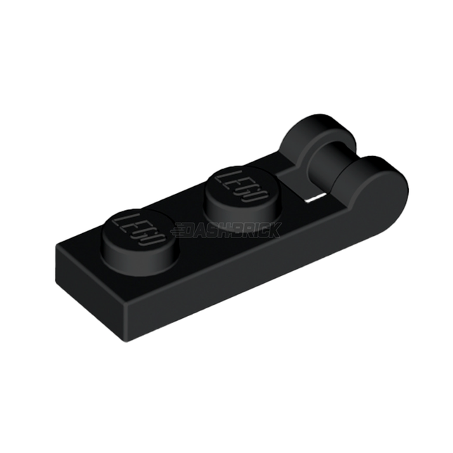LEGO Plate, Modified 1 x 2, Handle on End, Closed Ends, Black [60478]