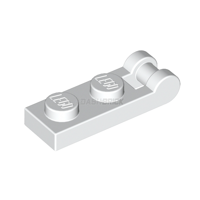 LEGO Plate, Modified 1 x 2, Handle on End, Closed Ends, White [60478]
