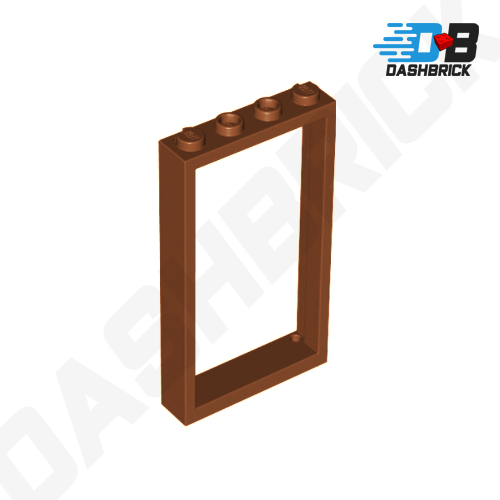 LEGO Door Frame 1 x 4 x 6, Two Holes, Reddish Brown [60596 / 40289]