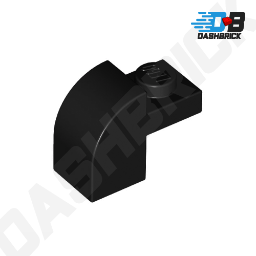 LEGO Slope, Curved Arch 2 x 1 x 1 1/3, Recessed Stud, Black [6091] 6383142