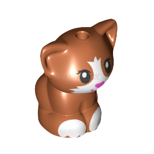 LEGO Minifigure Animal - Cat, Baby Kitten, Sitting, Dark Orange [69902pb01]
