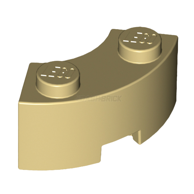 LEGO Brick, Round Corner 2 x 2 Macaroni, Tan [85080]