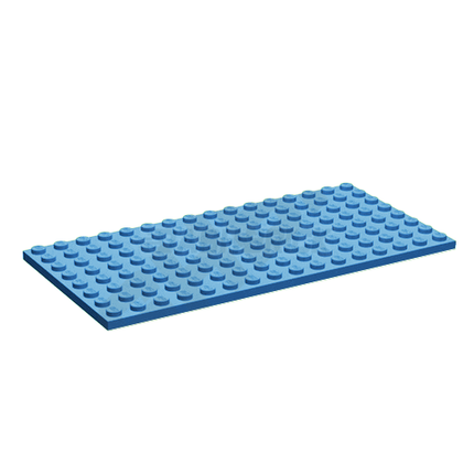 LEGO Plate, 8 x 16, Dark Azure (Blue) [92438]