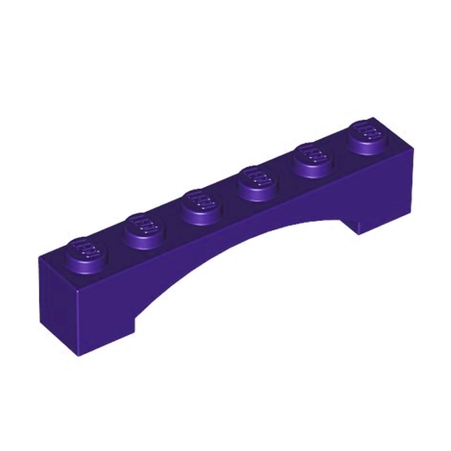 LEGO Brick, Arch 1 x 6, Raised Bow/Arch, Dark Purple [92950]