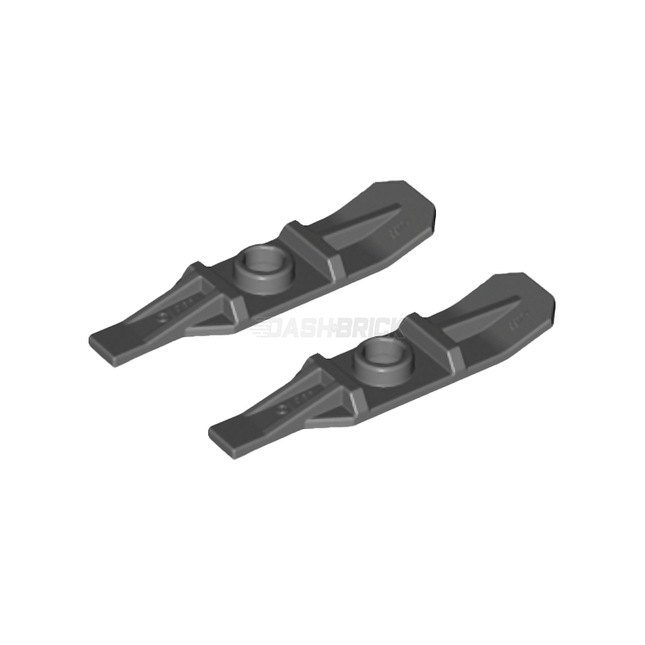 LEGO Minifigure Accessory - Ski, Snow Shoe, Footgear, Set of 2, Dark Grey [99774]