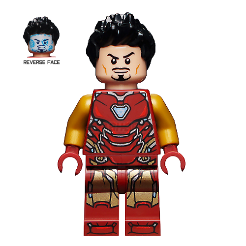 LEGO Minifigure - Iron Man Mark 85 Armor - Black Hair (2021) [MARVEL]