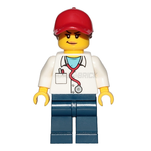 LEGO Minifigure - Personal Trainer, Doctor, Woman, Reddish Brown Ponytail [CITY]