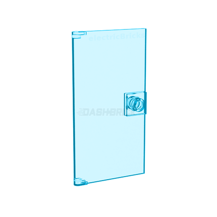 LEGO Door, 1 x 4 x 6 with Stud Handle, Trans-Light Blue [60616]
