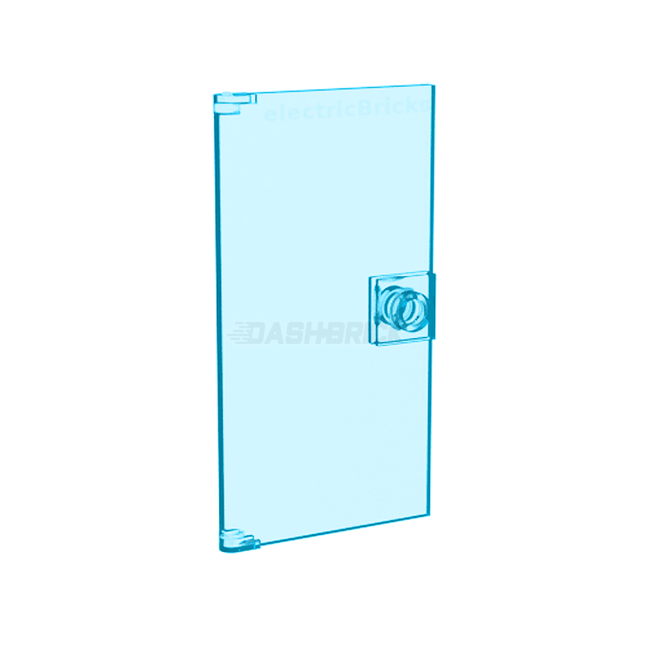 LEGO Door, 1 x 4 x 6 with Stud Handle, Trans-Light Blue [60616]