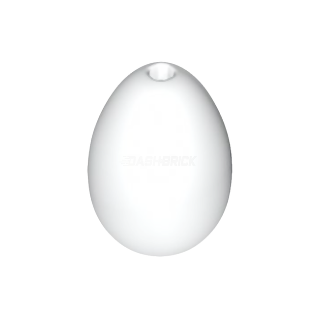 LEGO Minifigure Food - Egg, with Small Pin Hole, White [24946]