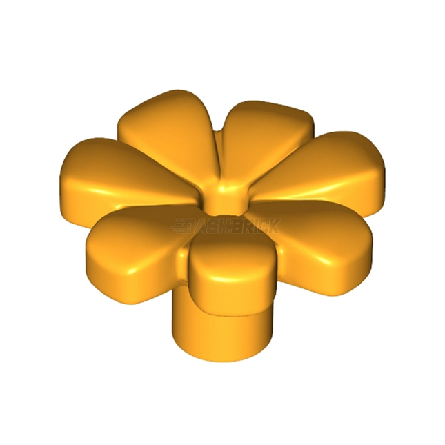 LEGO Plant, Flower with 7 Thick Petals and Pin, Bright Light Orange [32606]