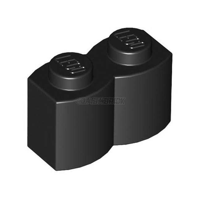 LEGO Brick, Modified 1 x 2 Log, Black [30136] 4644456