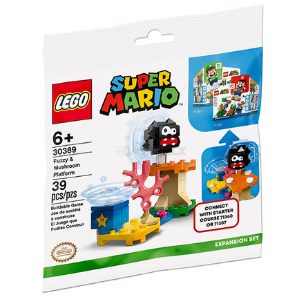LEGO Super Mario Fuzzy & Mushroom Platform, Expansion Set Polybag (2021) [30389]