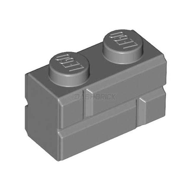 LEGO Brick, Modified 1 x 2, Masonry Profile, Dark Grey [98283] 6000311