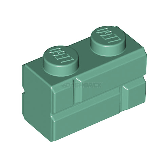 LEGO Brick, Modified 1 x 2, Masonry Profile, Sand Green [98283] 6075617