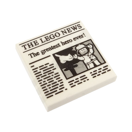 LEGO Minifigure Accessory - Tile, 'The LEGO News' Newspaper, 2 x 2 Tile [3068bpb1105]