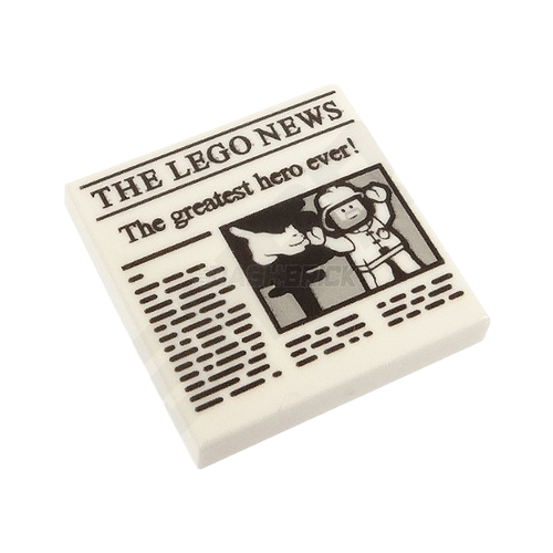 LEGO Minifigure Accessory - Tile, 'The LEGO News' Newspaper, 2 x 2 Tile [3068bpb1105]
