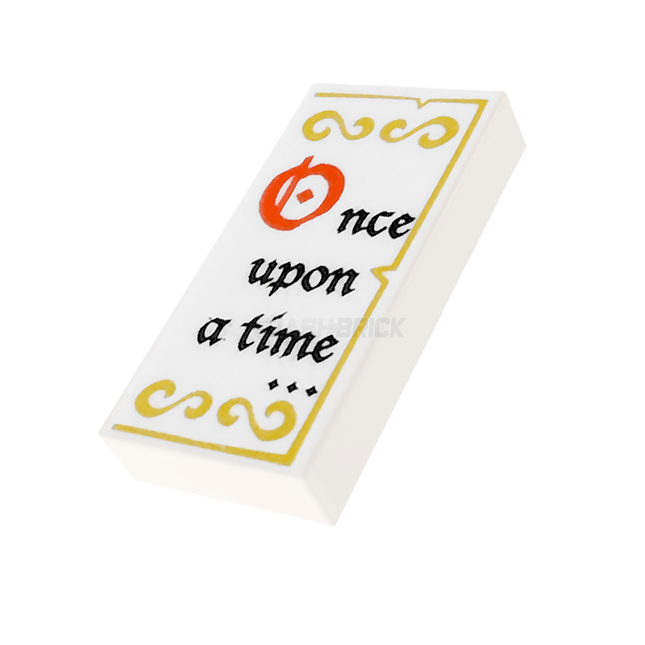 LEGO Minifigure Accessory - Tile, 'Once upon a time...' Book/Page (Tile 1 x 2) [3069bpb0507]