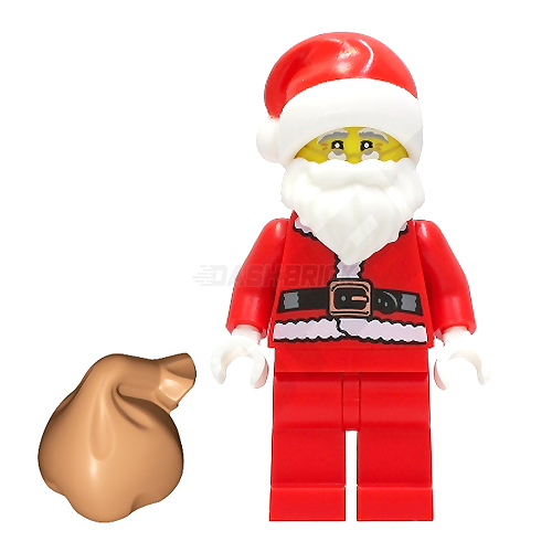 LEGO Minifigure - Santa, Red Legs, Fur Lined Jacket, Glasses (2020) [Christmas]