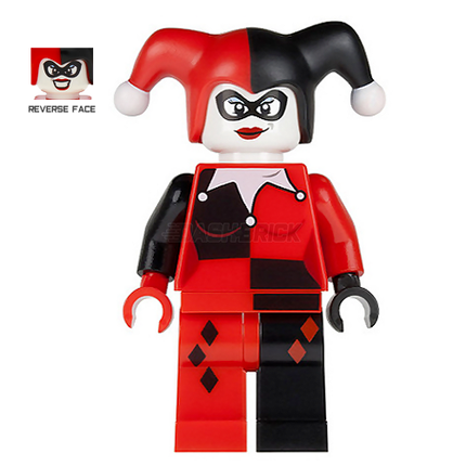 LEGO Minifigure - Harley Quinn, Black and Red Hands, Original Version (2012) [DC COMICS]