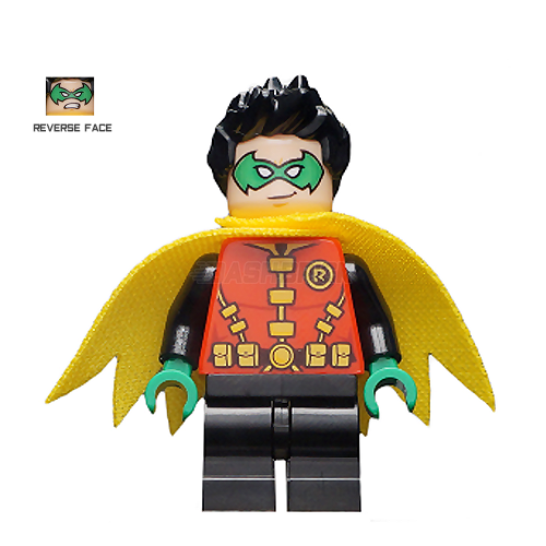 LEGO Minifigure - Robin, Green Mask and Hands, Yellow Cape (2020) [DC Comics]