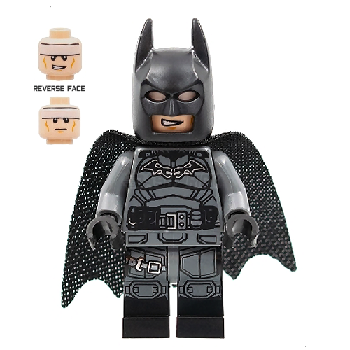 LEGO Minifigure - Batman - Gray Suit, Black Belt, Cape, Black Boots (2021) [DC COMICS]