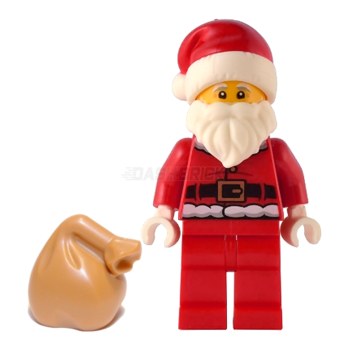 LEGO Minifigure - Santa, Red Fur Lined Jacket, Plain Back, White Bushy Moustache & Beard (2022) [Christmas]