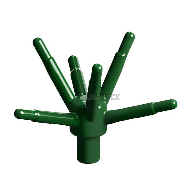 LEGO Plant Flower Stem with Bar, Stalk, 6 Stems, Dark Green [19119]